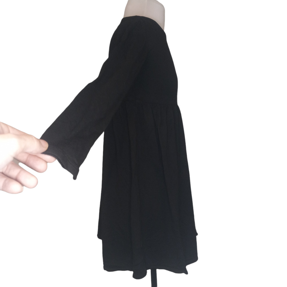 NWT Baea Black Babydoll Mini Dress - Picture 3 of 5